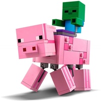 Lego 21157 Minecraft BigFig Schwein mit Zombiebaby, Spielzeug für Kinder ab 7 Jahren, baubare Figuren