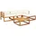 vidaXL 5-tlg. Garten-Lounge-Set mit Auflagen braun