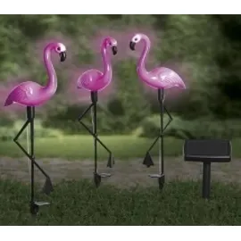Hi Solarleuchte Kunststoff 9,0 cm 3er Set pink