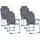 Beliani Gartenstuhl 4er Set Grau/Schwarz