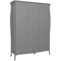 VCM ebuy24 Simon Kleiderschrank 2 Schubladen 3 Türen Grau