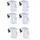 BestLivings Klemmträger "Weiß" 6er Pack - für Vitragestangen/Scheibenstangen- Fensterrahmen 10-27mm - Klemmfix Dekohaken - Universal Fensterhaken zur Fensterdekoration