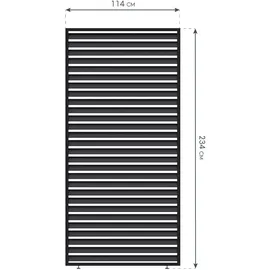 Paragon Lamellen Sichtschutz für Pergola Grand Tuscan 12 114 x 2,34 m Grau