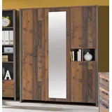 Forte Kleiderschrank Clif 156 x 205 cm Holzoptik