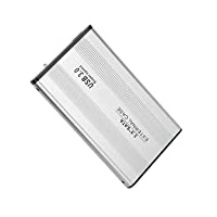 Externe Festplatte, tragbare 60G-1TB 2,5Zoll USB 3.0 HDD SSD Festplattenspeicher mit LED Anzeige für Windows 10/8.1/7 Laptop/Desktop, Silber(120G)