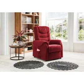 Livetastic Fernsehsessel, Rot, Textil, 76x106x94 cm, Stoffauswahl, Relaxfunktion, Wohnzimmer, Sessel, Fernsehsessel