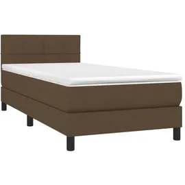 vidaXL Boxspringbett 100 x 200 cm Dunkelbraun