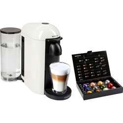 Nespresso Kapselmaschine XN9031 Vertuo Plus von Krups, Kapselerkennung durch Barcode, inkl. Willkommenspaket mit 12 Kapseln weiß