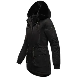 Marikoo "Olessaa", Sportlicher Baumwoll-Parka für den Winter schwarz, S (36),