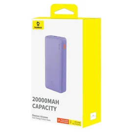 Baseus Airpow PPAP20K, Lithium Polymer (LiPo), 20000 mAh, Violett
