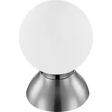 GLOBO LED Schreib Tisch Lampe Leuchte Nickel Matt Chrom Glaskugel Wohn Schlaf Zimmer