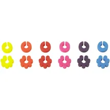 LURCH 210220 Glasmarkierer Fancy Rings 12er Set aus 100% BPA-freiem Platin Silikon