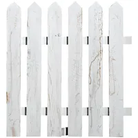 Deco Woerner Zaun Deko-Zaun Aufsteller Deko-Gartenzaun Zaunlatten Holzzaun weiß Vintage 65x60