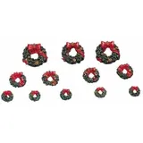 Lemax - Wreath With Red Bow Set Of 12 Art.-nr. 34957