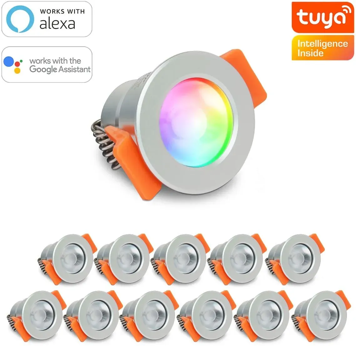 Smartes MiBoxer LED Einbaustrahler Set 3W 12V IP66 - Lichtfarbe: RGB+2700K - Anz...