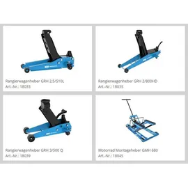 Güde Rangierwagenheber Stahl 3 t 130-465 mm blau/schwarz