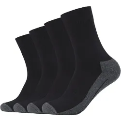 Sportsocken CAMANO "function", Damen, Gr. 39-42, schwarz, Materialmix, uni und meliert, normal, Socken, mit feuchtigkeitsregulierendem Material