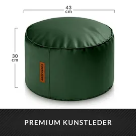 Green Bean Sitzhocker Pouf Kunstleder 43 x 30 x 43 cm Dunkelblau/Dunkelgrün