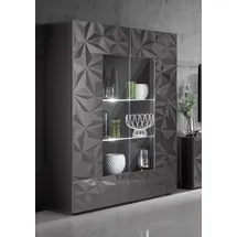Home Affaire Standvitrine Prisma 166 x 121 x 0 cm Grau