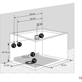 SeniorBad Seniorendusche und Sitzwanne Kombination Badewanne mit Tür 68 x 110 x 205 cm (S08D-TH-A-R)