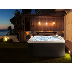 Whirlpool Outdoor weiß mit LED quadratisch 210 x 210 cm TULAROSA