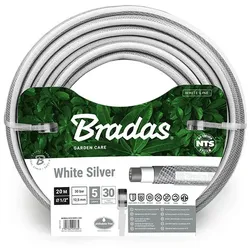 Gartenschlauch 1/2" NTS knickfest verdrehungsfest Wasserschlauch WHITE SILVER BRADAS 20m 5335