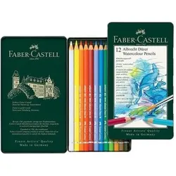 FABER-CASTELL 117512 Albrecht Dürer Aquarellstift, 12er Metalletui