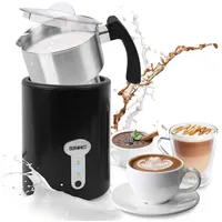 Duronic MF500 BK elektrischer Milchaufschäumer 500 ml Edelstahlkrug - für Kaffee, heiße Schokolade