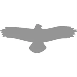 Aufkleber Piktogramm Vogel einzeln grau, Folie, 475x175 mm