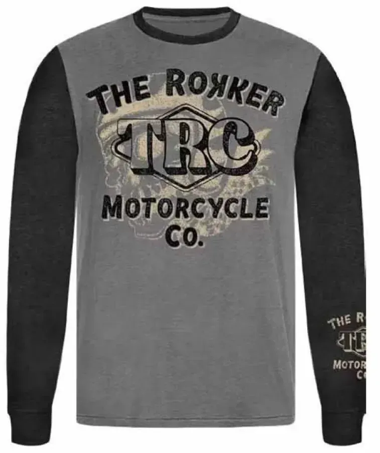 Rokker Trc Co Langarm-t-shirt - Grey / Black - M