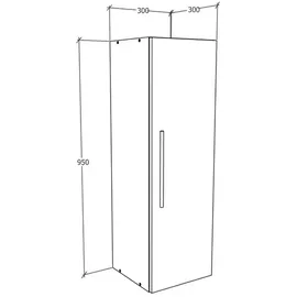 VCM Wandregal 30 x 30 x 115 cm Weiß