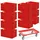 BRB-Lagertechnik Euroboxen 10er 600 x 400 x 320 mm rot
