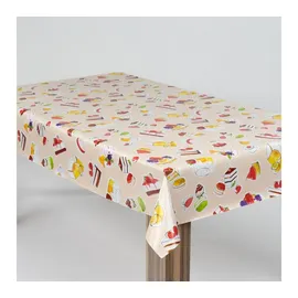 Laro Wachstuch-Tischdecke 120 x 90 cm Beige