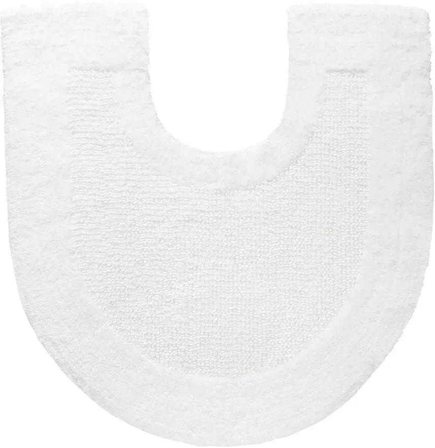 Rhomtuft WC Vorleger mit Ausschnitt Exquisit 60x60 cm | weiß - weiß