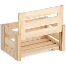 Zeller Leisten Aufbewahrungskiste 29,5 x 19,6 cm 20-tlg. braun