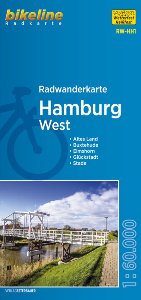 Bikeline Radwanderkarte Hamburg West  Karte (im Sinne von Landkarte)