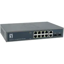 LevelOne GEP Desktop Gigabit Switch, 10x RJ-45, 2x SFP, 150W PoE++ (GEP-1221 / 52090403101)