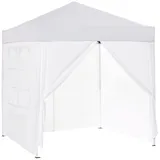 Outsunny Faltpavillon 2 x 2 m inkl. 4 Seitenteile Weiß/Schwarz