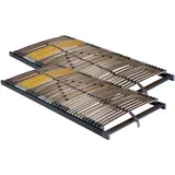 Novel Lattenrostset, Holz, Metall, Kunststoff, Birke, Buche,Birke, Schichtholz, vollmassiv,Schichtholz, 7-Zonen, 160x200 cm, Made in Germany, Über- und Sondergrößen erhältlich, Federholzleisten verleimt, Federleisten mit Triokappen, Mittelgurt, individuelle Liegehärteeinstellung, nicht verstellbar, alternative Größen erhältlich, Schlafzimmer, Lattenroste, Lattenrost starr