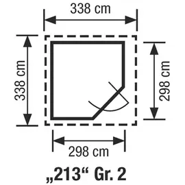 Weka Fides 1 2,40 x 2,40 m schwedenrot