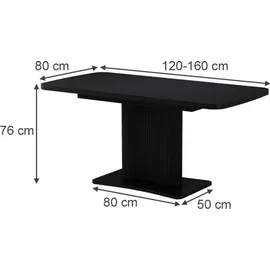 Vicco Fenaro 120 x 77,4 x 80 cm schwarz