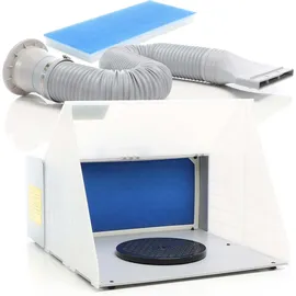 Wiltec Komplett Set Airbrush Absauganlage 4m3/min 52dB Absaugung Farbe Farbnebel