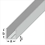KANTOFLEX alfer clampline-U-Profil 2 m, 18.9 x 18 x 1.5 mm Aluminium eloxiert silber