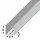 KANTOFLEX alfer clampline-U-Profil 2 m, 18.9 x 18 x 1.5 mm Aluminium eloxiert silber