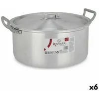 Kinvara Topf mit Deckel Silberfarben Aluminium 6,5 L 35