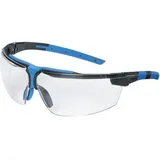 Uvex Safety, Schutzbrille - Gesichtsschutz, Bügelbrille i-3 s, Anti-Reflex Transparent/Blau-Schwarz