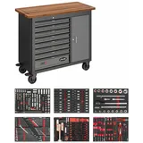 VIGOR Mobile Werkbank SeriesL, mit Sortiment, V5154, 375-teilig