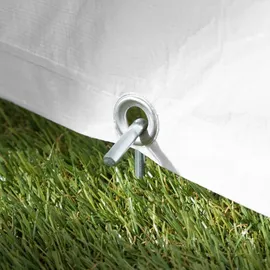 Tectake Pavillon 6 x 4 m mit Seitenteile weiß