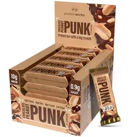 Der Big Little Protein Riegel| 20er Pack, Schoko-Erdnuss Punk Geschmack, Proteinreich, Zuckerarm, Ballaststoffreich | Protein Works