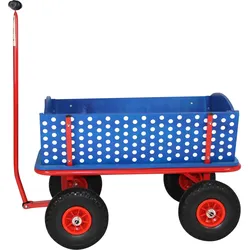 Beachtrekker Style Holzbollerwagen. Handwagen. Leiterwagen (Blaubeere) BLAU 00000